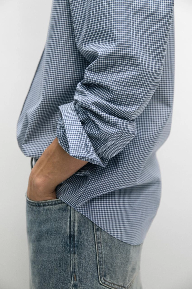 Рубашка regular fit с микроузором
