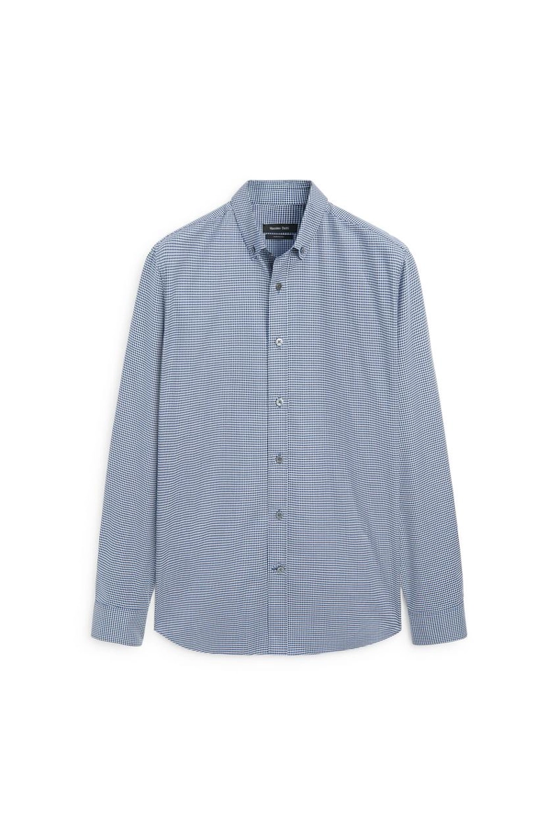 Рубашка regular fit с микроузором