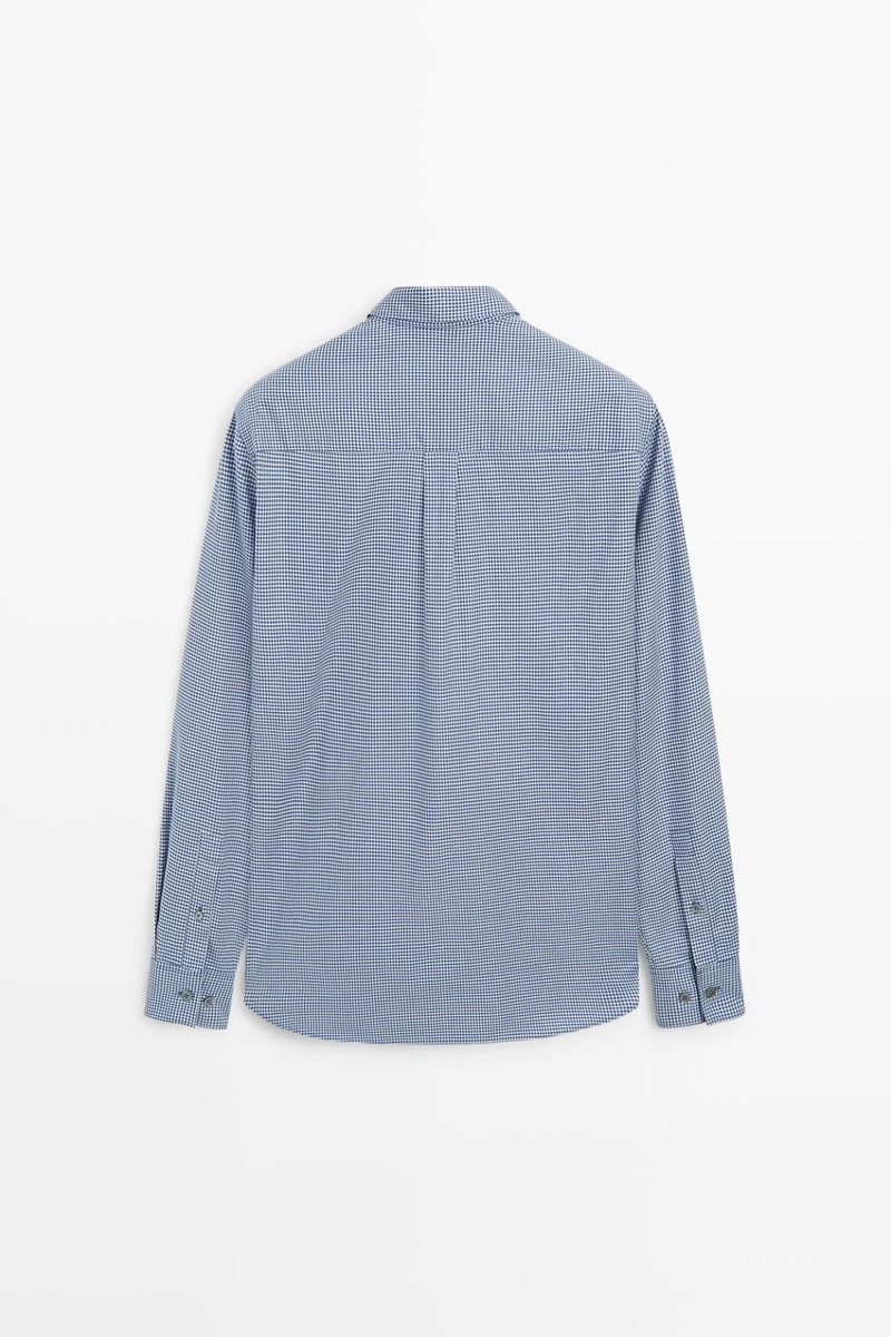 Рубашка regular fit с микроузором
