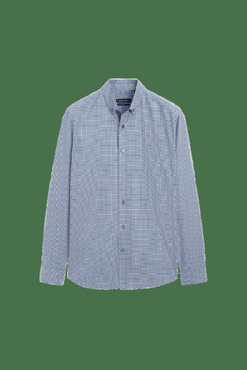 Рубашка regular fit с микроузором