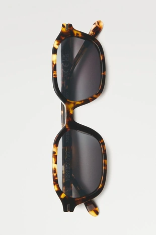 BROWN | 7003/630/700 - Massimo Dutti Солнцезащитные очки квадратной формы с эффектом черепахового панциря