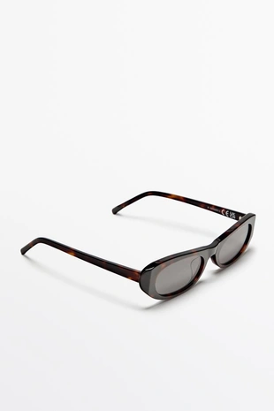 BROWN | 7014/642/700 - Massimo Dutti Прямоугольные солнцезащитные очки