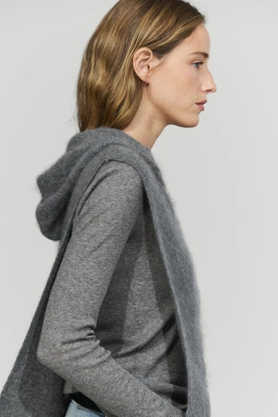 Купить Massimo Dutti Жилет с капюшоном из 100% кашемира