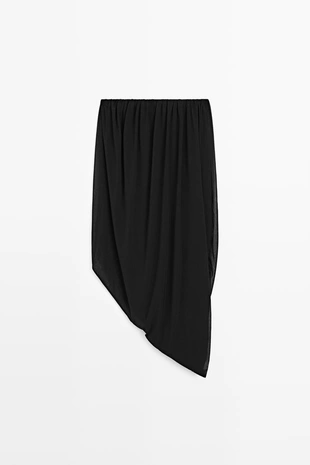 Купить Massimo Dutti Топ без бретелей из струящейся ткани