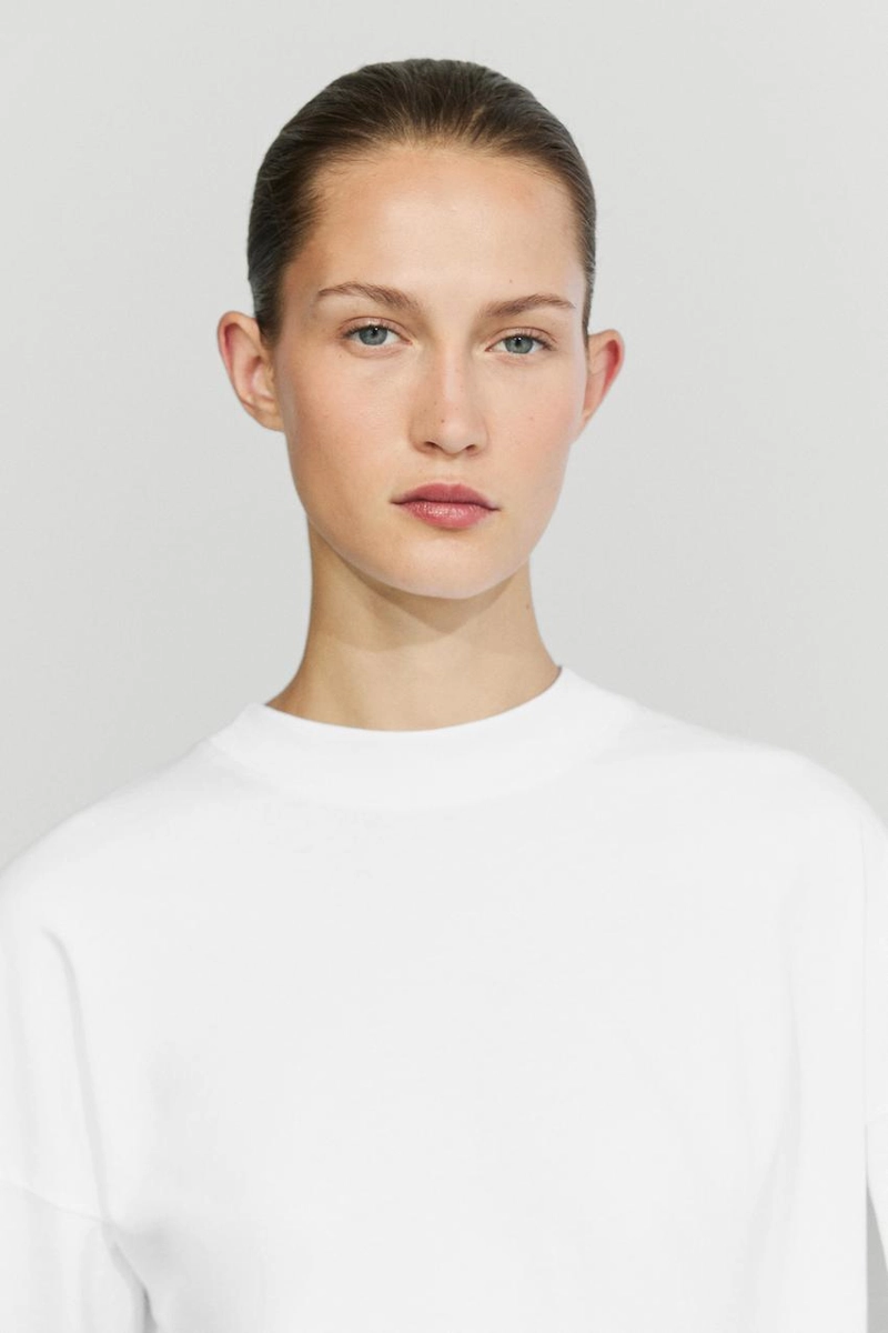 Футболка с длинным рукавом и круглым вырезом massimo dutti