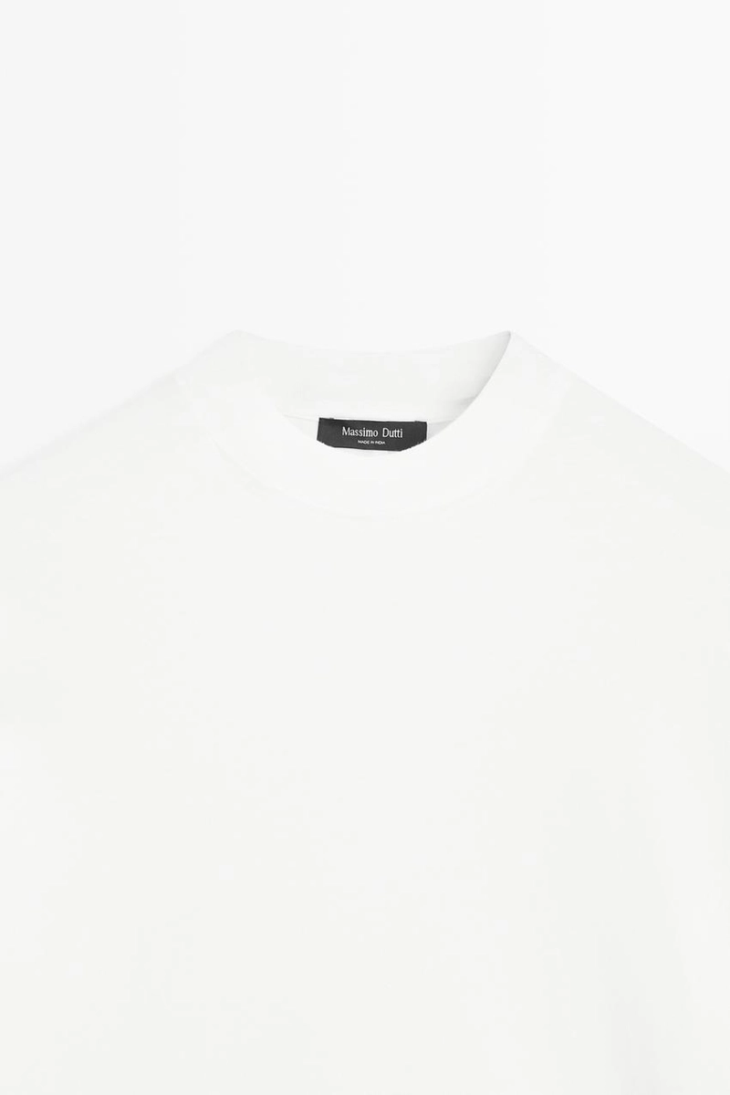 Футболка с длинным рукавом и круглым вырезом massimo dutti