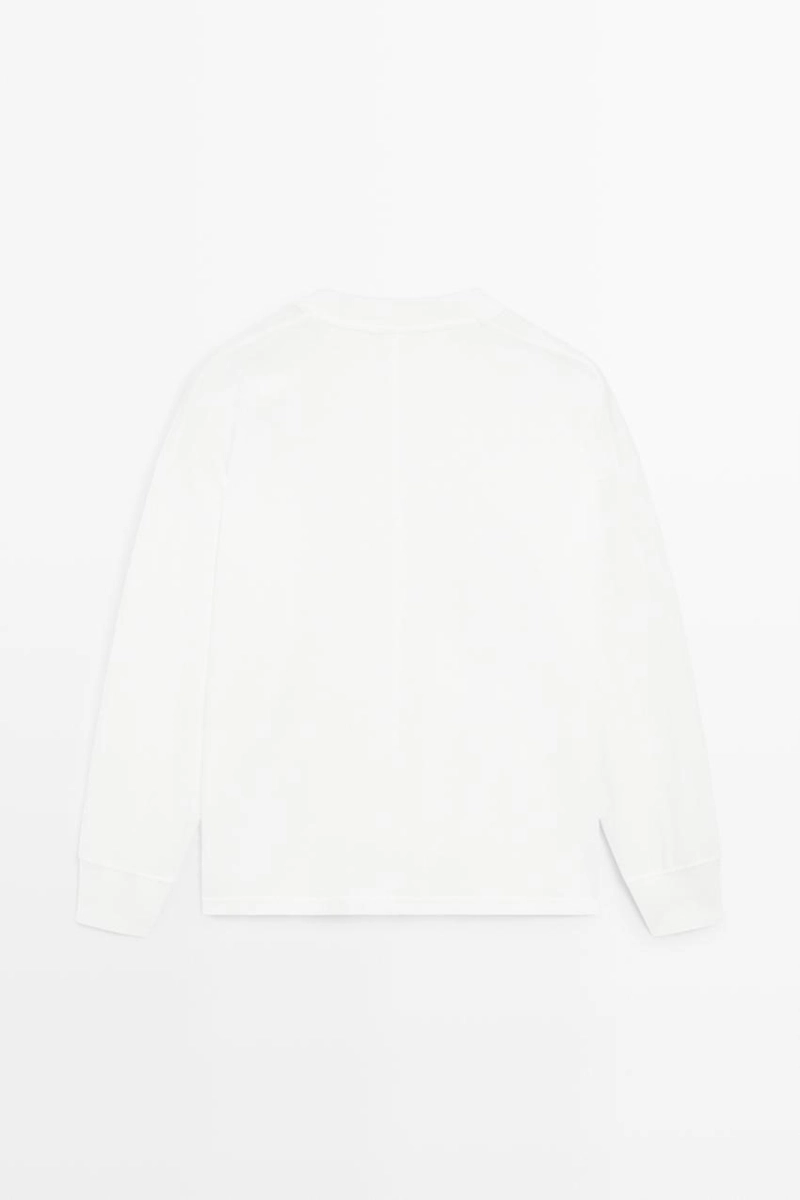 Футболка с длинным рукавом и круглым вырезом massimo dutti