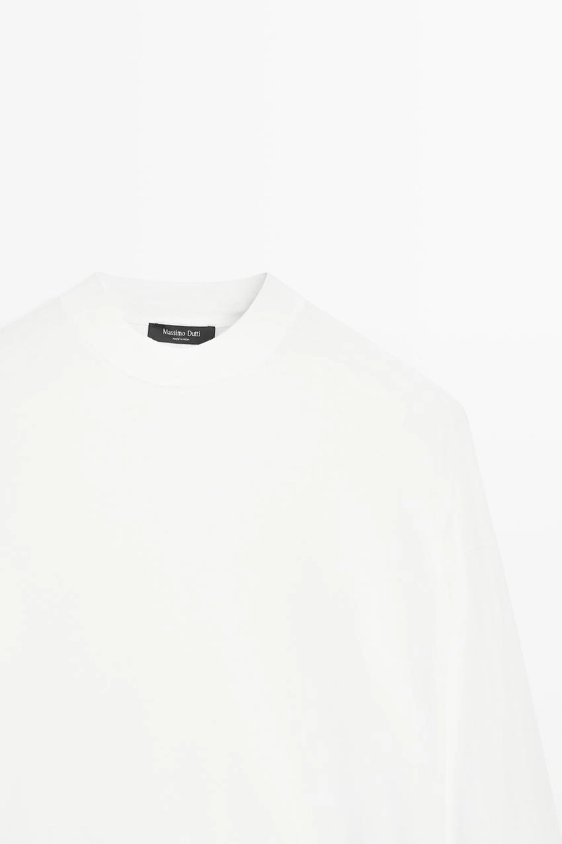 Футболка с длинным рукавом и круглым вырезом massimo dutti