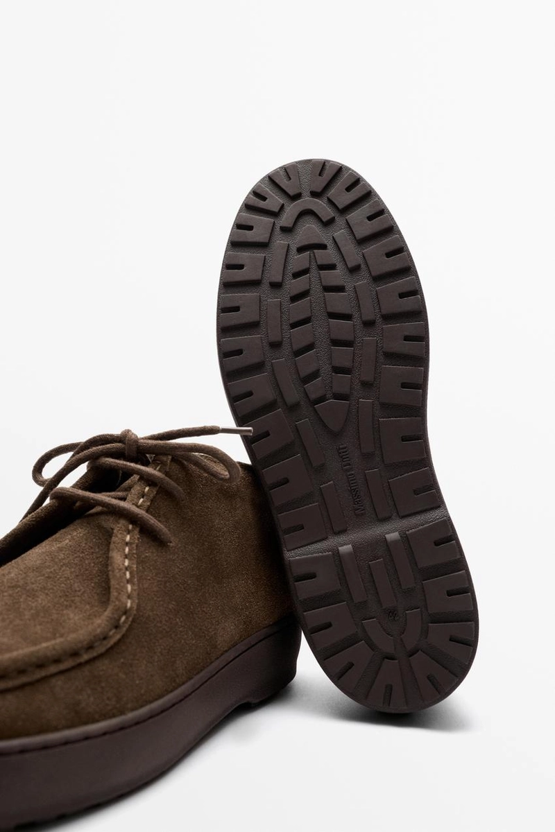Ботинки из замшевой кожи massimo dutti