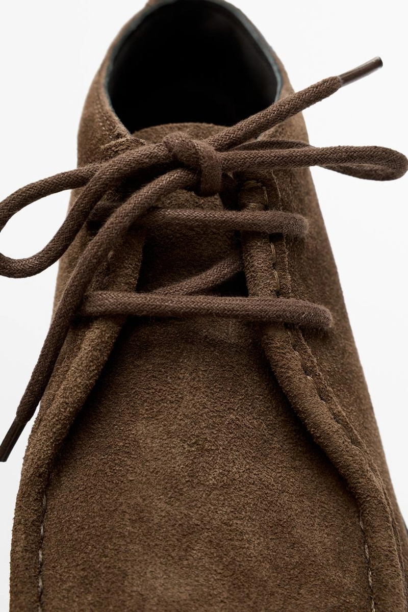 Ботинки из замшевой кожи massimo dutti