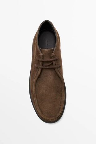 Ботинки из замшевой кожи massimo dutti- Заказать в России