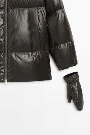 DARK MARL | 6724/418/824 - Massimo Dutti Пуховик с капюшоном