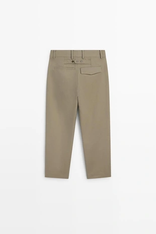 SAND | 5019/719/711 - Massimo Dutti Брюки кроя «морковка» из 100% хлопка
