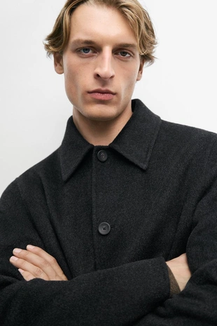 Купить Massimo Dutti Длинное пальто из шерстяной смеси