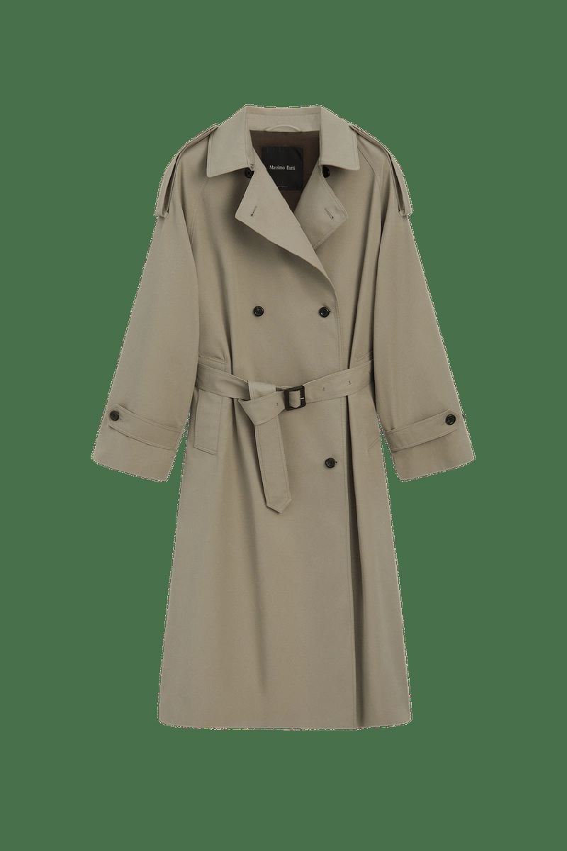 Двубортный тренч massimo dutti