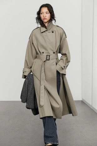 Двубортный тренч massimo dutti- Заказать в России
