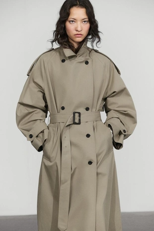 Двубортный тренч massimo dutti- Заказать в России
