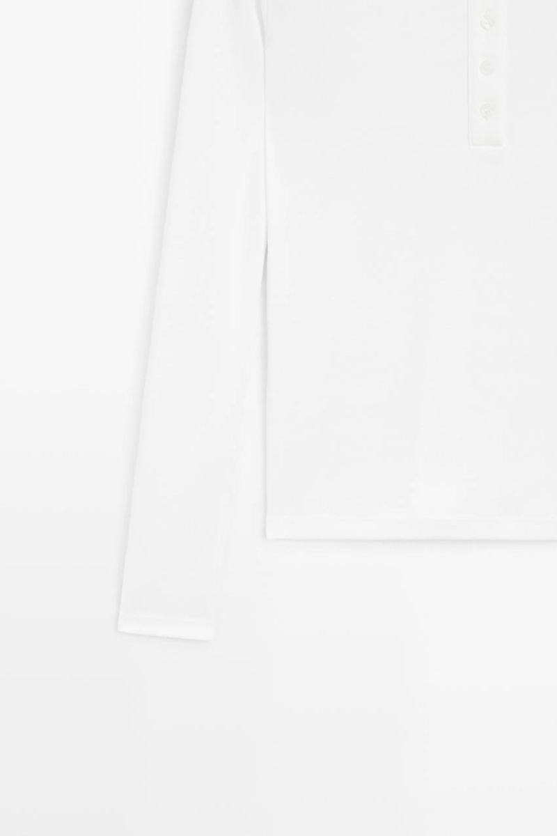Футболка с длинным рукавом henley из 100% хлопка