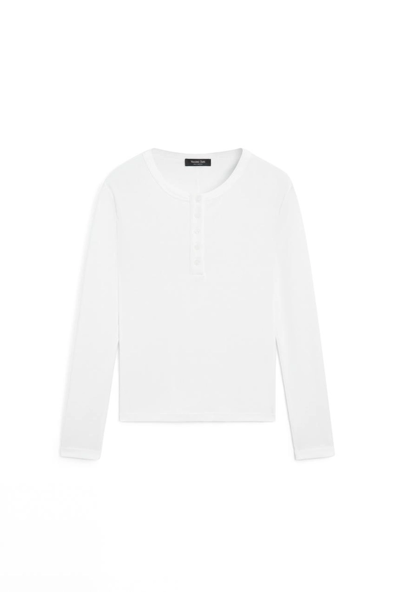 Футболка с длинным рукавом henley из 100% хлопка