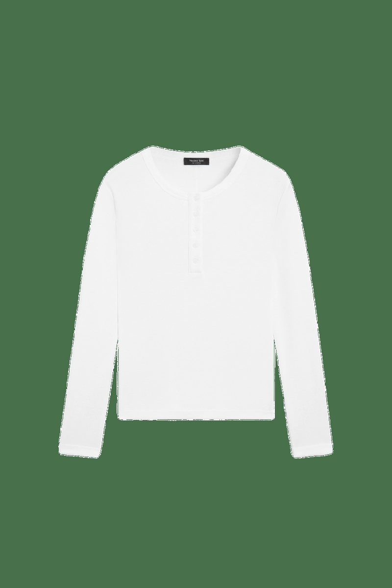 Футболка с длинным рукавом henley из 100% хлопка