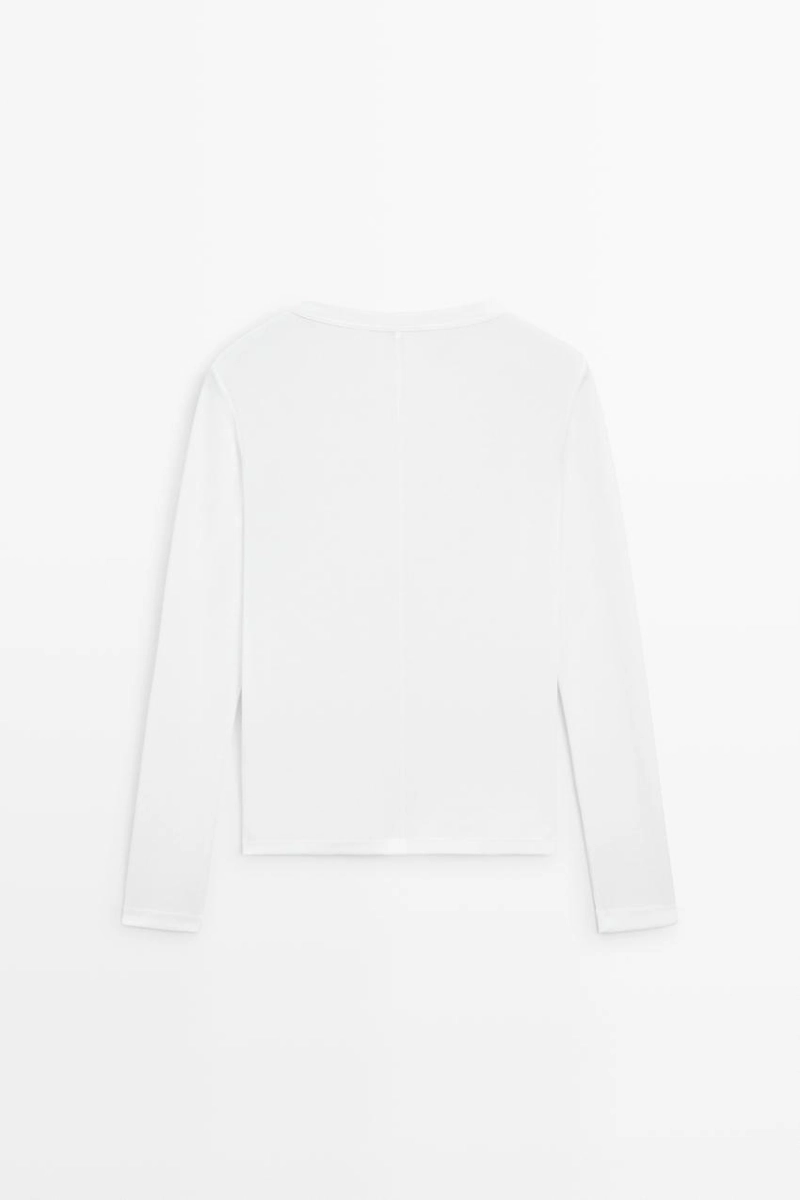 Футболка с длинным рукавом henley из 100% хлопка