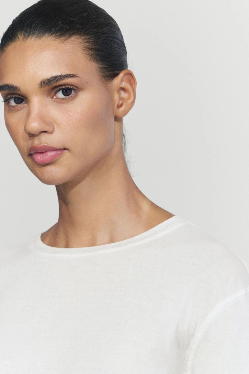 Футболка с длинными рукавами и деталями манжет от massimo dutti