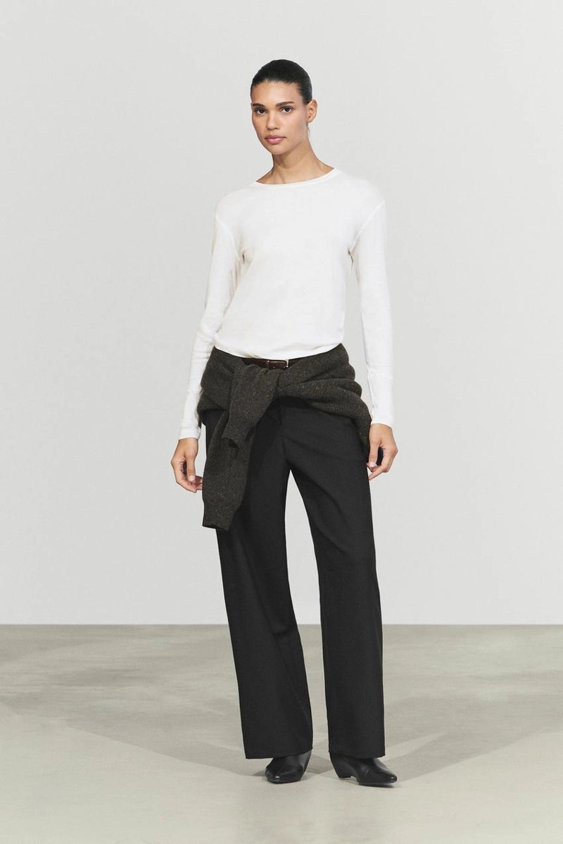 Футболка с длинными рукавами и деталями манжет от massimo dutti
