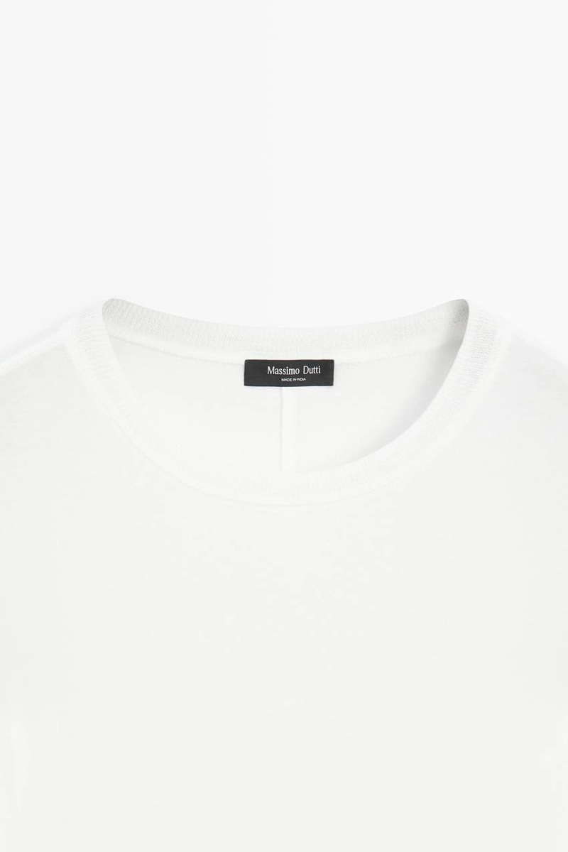 Футболка с длинными рукавами и деталями манжет от massimo dutti