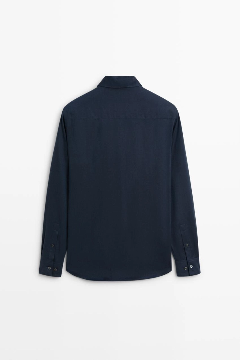 Рубашка regular fit из хлопковой смеси