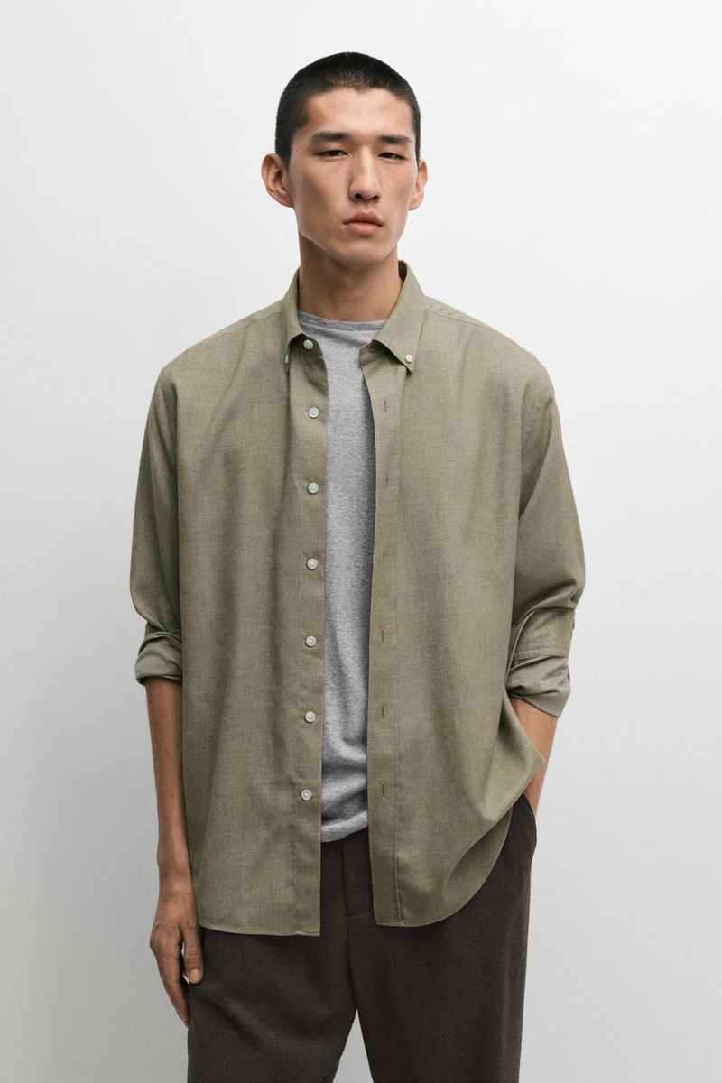 Рубашка regular fit из 100% хлопка