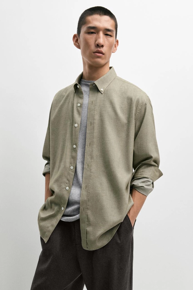 Рубашка regular fit из 100% хлопка