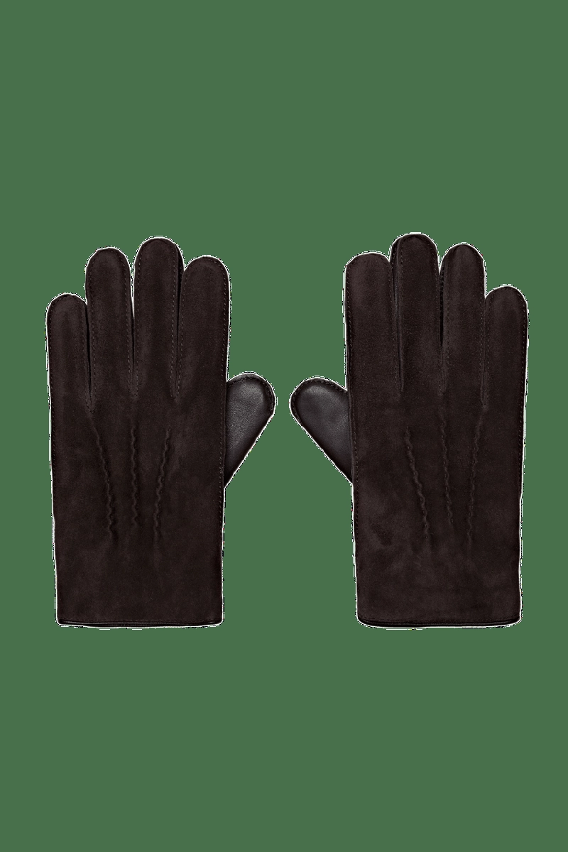 Перчатки из кожи с контрастной отделкой massimo dutti