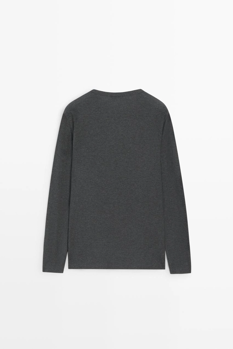 Футболка henley из хлопкового микса