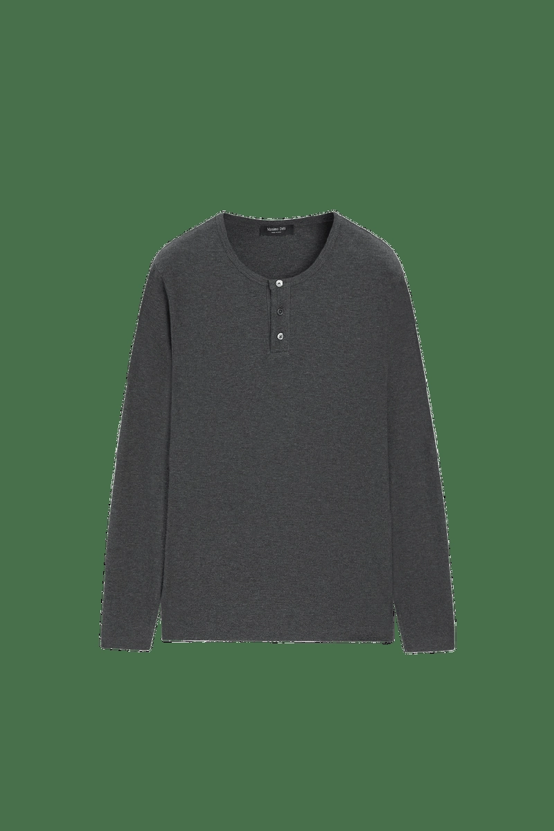 Футболка henley из хлопкового микса