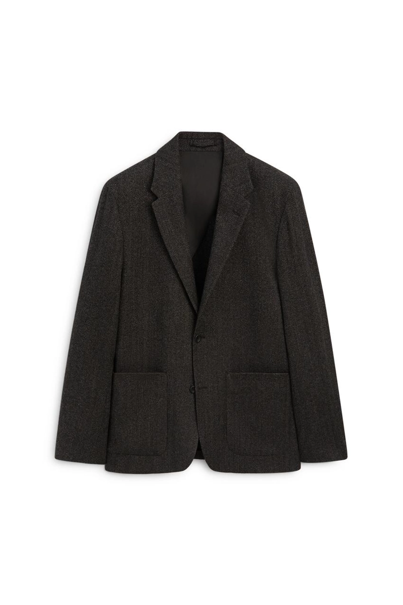 Пиджак из шерстяной смеси с узором елочка massimo dutti