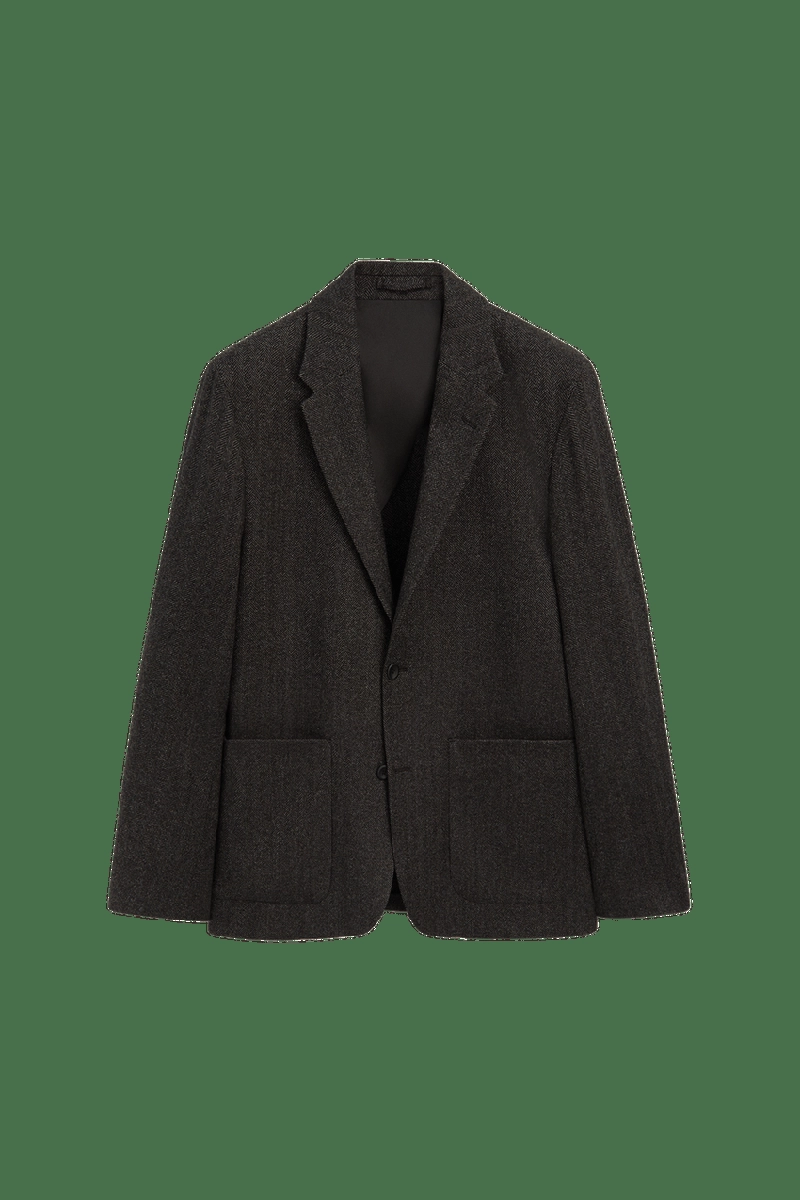 Пиджак из шерстяной смеси с узором елочка massimo dutti