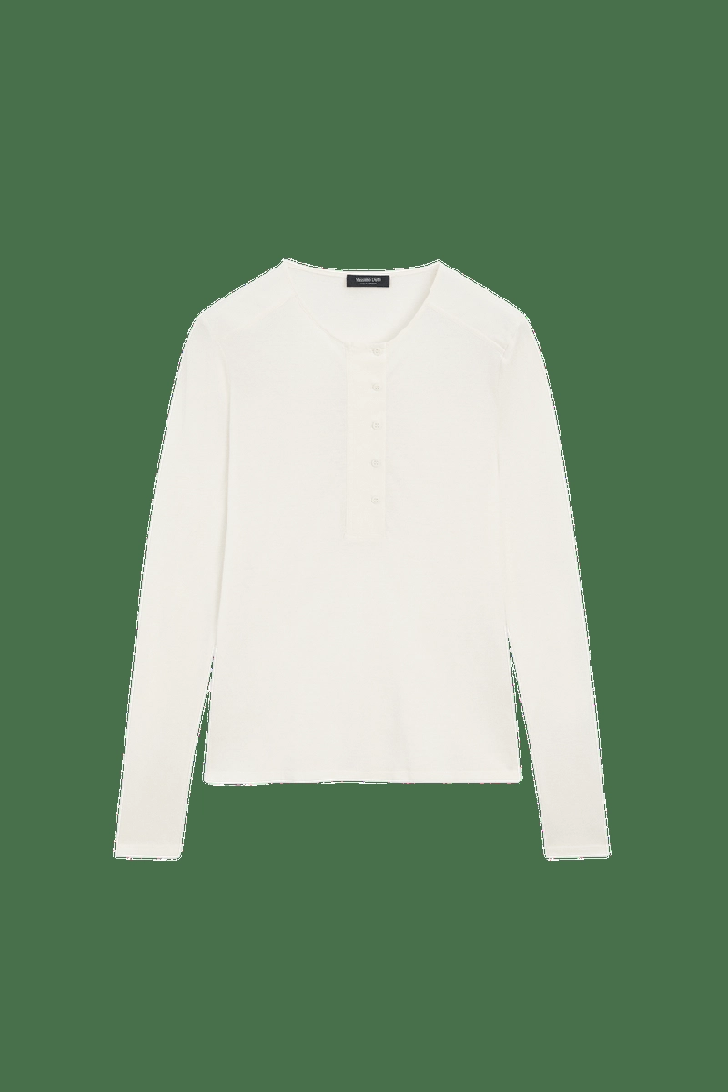 Футболка с длинным рукавом henley из 100% хлопка с утеплёнными плечами
