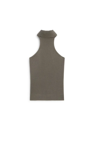 Вязаный топ с горловиной-воротником из 100% кашемира - лимитированная коллекция- Заказать в России