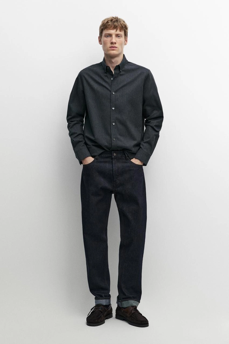 Рубашка regular fit oxford из 100% хлопка
