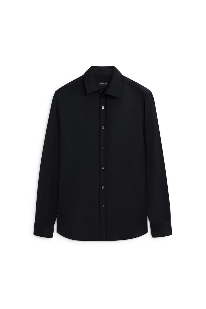 Рубашка regular fit из 100% шерсти